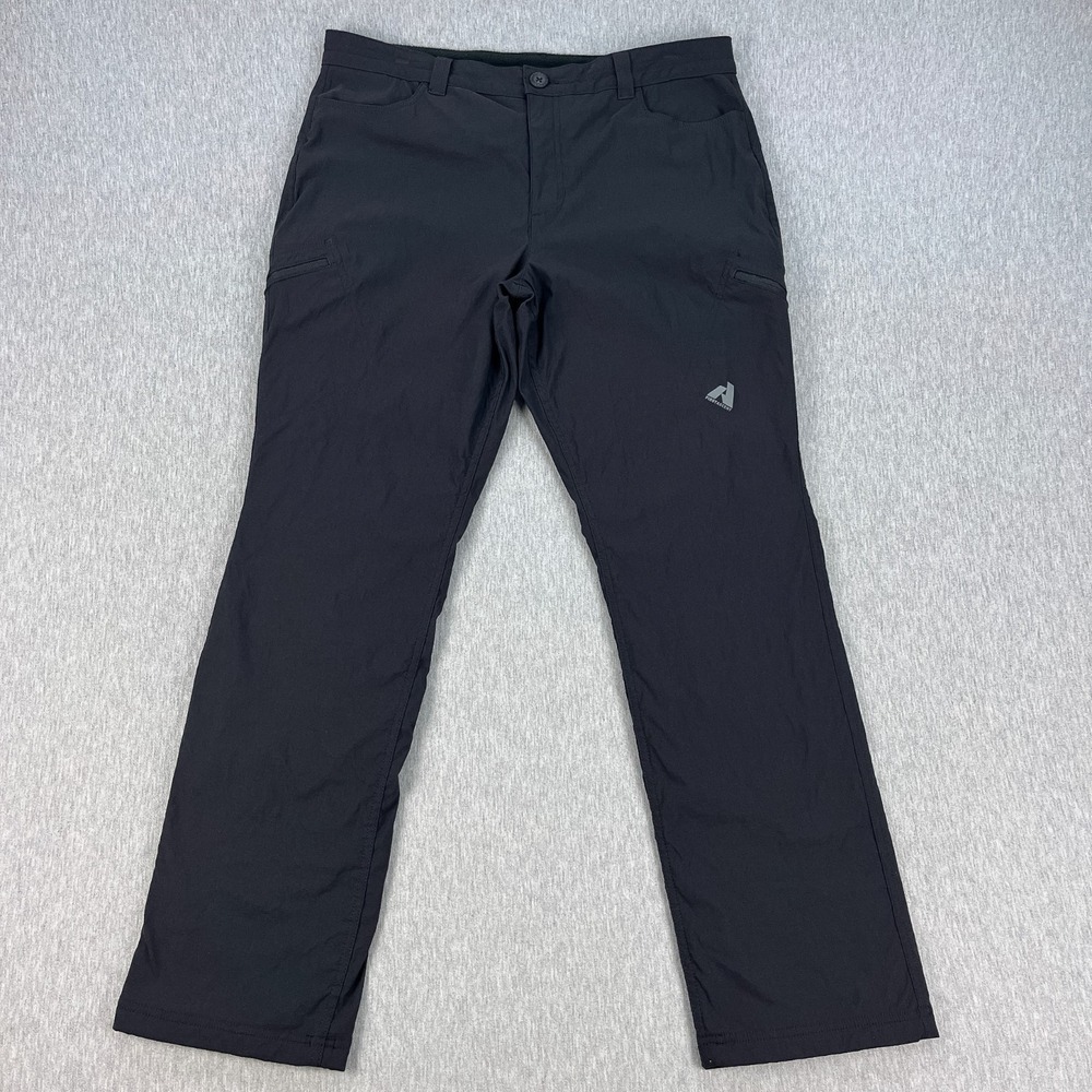 Eddie Bauer First Ascent Softshell Fleece-Lined Pants Womens Size 14 Black Nylon